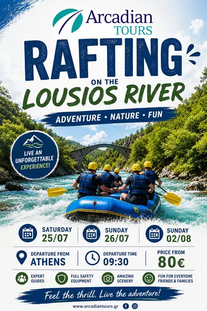 RAFTING on the Lousios River